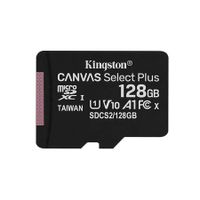 Kingston 128GB microSDHC Canvas Select Plus 100MB/s Read A1 Class 10 UHS-I Memory Card