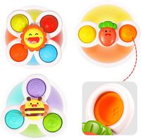 3PCS Pop up Suction Cup Spinner Toys for 3 4 Year Old Boy Girl