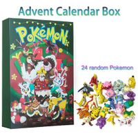 Christmas POKEMON Advent Calendar 24 Days  24 Pokemons Blind Box Gift Surprise mix BOX