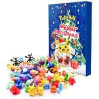 Christmas POKEMON Advent Calendar 24 Days  24 Pokemons Blind Box Gift Surprise Blue BOX