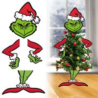 Grinch Decor for Christmas Tree,Grinchmas Christmas Tree Topper,Grinchmas Christmas Decorations for Small Tree