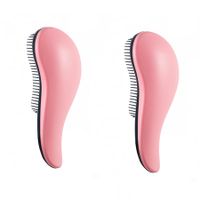 Detangler Brush, 2 Piece Value Set, Wet Detangling Hair Brush,Professional No Pain Detangler for Women,Men,Kids (2 Pack, Pink)