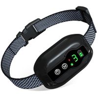 Dog Bark Collar Training Bark Collar for Large Medium Small Dogs,Rechargeable e-Barking Control Devices with Beep Vibration Shock,5 Adjustable Sensitivity Color Black