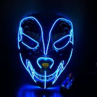 Halloween Mask,LED Light up Mask Scary mask for Man Kids Cosplay Halloween Costume Masquerade Parties