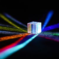 20mm RGB Dispersion Prism Optical Glass X-Cube Prism for Teaching Light Spectrum Physics- Gift of Light