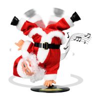 Inverted Rotating Dancing and Singing Music Christmas Animated Electric Santa Claus Toys for Xmas Decorations