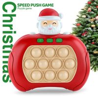 Christmas Handheld Game for Pop Fidget Game Toys, Quick Push Game, Bubble Stress Pop Light Up Game, Mini Games Sensory Toys for Autistic Children