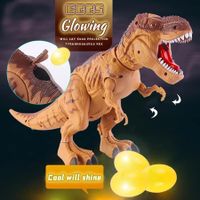 Electric Dinosaur Toys for Kids, Jet Walking Dinosaur, Mechanical Voice Tyrannosaurus Rex,Baby Gifts(Brown Or Blue)