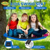 Tree Swing Seat Chair Set Indoor Outdoor Childrens Adult Hanging Playset Rectangular Garden Camping Platform Straps XL Carabiners Kidbot