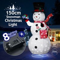 Snowman Christmas Light 150cm 3D Xmas Figure 200 LED String Fairy Decor Lighted Home Outdoor Decoration Ornament Gift Boxes Bag Foldable