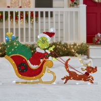 Grinch LED Light Yard Sign Stick Christmas Grinch outdoor garden decoration LED lights, acrylic Christmas decorations