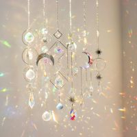 6PCS Crystal Suncatchers Hanging Suncatchers with Chain Pendants Decorative Crystal Balls for Window Home Garden Christmas Party Wedding Decoration
