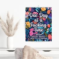 2024 Funny Mental Health Calendar, 2024 Sweary Calendar, 2024 Funny Wall Calendar With Sweary Affirmations Monthly Planner 2024 For Wall Decor, Planner Calendar