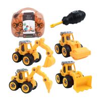 Take Apart Construction Trucks Toys, Sand Toys for Toddlers Age 3-5, for Birthday Xmas Gift (Yellow)