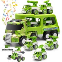 Kids Toys Truck for Toddler, 5 in 1 Friction Power Construction Toys for Age 3 4 5 Kids
