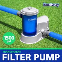 Bestway Filter Pump for Swimming Pool Cleaner Equipment Transparent 1500gal 58675 Flowclear