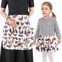 2 Pack Egg Apron,Egg Collecting Apron for Chicken Duck Goose Eggs,Chicken Egg Apron for Housewife Farmhouse Kitchen Restaurant Parent-Child Activities,Adult 12 Pockets & Child 3 Pockets