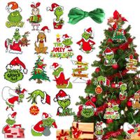 Christmas Ornament Christmas Tree Decorations Grinchs Style (32 Pcs)