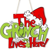 Grinch Christmas Wooden Door Sign Thief Stole Decor for Holiday Xmas Door Wall Tree Decorations Indoor Outdoor