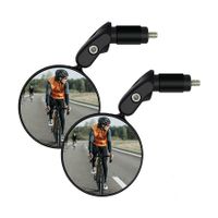 Bike Mirror, 2 Pcs 360 Degree Rotatable Bar End Bicycle Mirrors for Handlebars