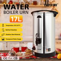 Maxkon 17L Water Urn Dispenser Kettle Instant Hot Cold Coffee Tea Maker Machine Home Commercial Camping Boiler Stainless Steel with Tap