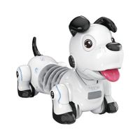 Robot Dog Remote Control Dachshund Puppy Infrared RC Gesture Sensing Interactive Walking Dancing Electronic Pet Toy with Music for Kids Age 8+