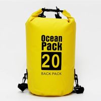 20L Waterproof Dry Bag Back Pack Sack Rafting Canoing Boating Water Resistance Yellow