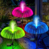 3pcs Solar Garden Lights Outdoor Decorative Waterproof Changing Flower Lights Stake  Yard Pathway Patio Lawn Party Wedding Christmas Xmas Decorations