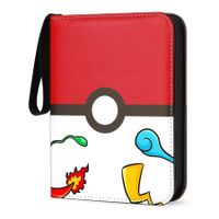 Card Binder for Pokemon Cards, 4-Pocket Portable Card Collector Album Holder Book Fits 400 Cards with 50 Removable Sleeves