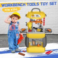 Kids Workbench Tool Bench Construction Toy Set 28pcs Educational Builder Pretend Role Play Gift for Children Toddlers boys