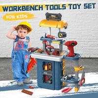 Kids Workbench Tool Bench Construction Toy Set 46pcs Educational Builder Pretend Role Play Gift for Children Toddlers boys