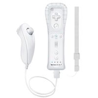 Wii Controller Motion Plus with Nunchuck,Wii Remote Controller Compatible with Nintendo Wii/Wii U with Wrist Strap and Case,White