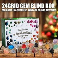 Ore Christmas Advent Calendar 2023 Gemstone Collection Count Down to Christmas Rocks Minerals Fossils Advent Calendar Toy Gifts