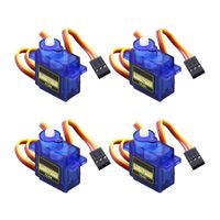 SG90 Micro Servos, 4PCS Mini Servo for Robot Helicopter Airplane RC Car Boat and Other Models (4PCS)