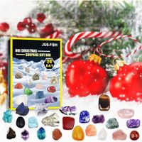 Rock Collection Advent Calendar 2023 with 24 Gemstones, Complete Gem and Fossil Collection Christmas Countdown Calendar