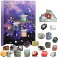Advent Calendar 2023 Rocks 24 Days Natural Crystal Gemstone Stone Minerals & Fossils Christmas Countdown Calendar Rock Collection
