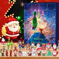 Gomind Grinch Stole Christmas Doll Advent Calendar, 24pcs/set Figures Christmas Countdown Calendar Blind Box, Surprise Christmas Gift for Kids