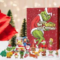 Gomind Grinch Stole Christmas Doll Advent Calendar, 24pcs/set Figures Christmas Countdown Calendar Blind Box, Surprise Christmas Gift for Kids
