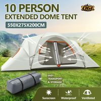 10 Person Tent Beach Camping Auto Instant Family Sun Shade Fishing Shelter Dome Cabin Outdoor Party Travel Sleep Waterproof 550x275x200cm