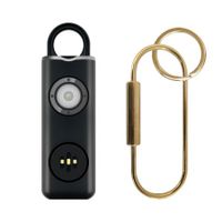 USB Rechargeable Personal Safety Birdie Alarm with Wrist Lanyard, Police Recommended 130 dB Protection Siren Black