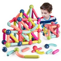 25PCS Magnetic Balls and Rods Set, Magnetic Building Set, Magnetic Balls and Sticks - Featuring Safe,Montessori Toys Stacking Toys for Kids 3+