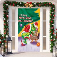 Christmas Decorations Door Cover, Christmas Decorations Wellcome to  Porch Sign Backdrop Indoor Outside Door Hanging Banner for Christmas Party Supplies