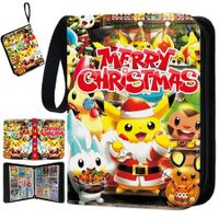 900 CARDS PU Binder Holder Carrying Case Binder POKEMON PIKACHU Trading Cards Collectors Album MERRY CHRISTMAS GIFTS