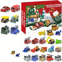 Cars Advent Calendar 2023 For Kids,Styles&Colors Random, 6 Series 24 Different Pull Back Vehicles Best Gift For Kids