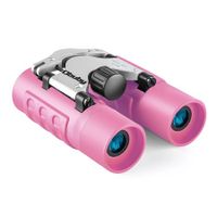 Real Binoculars for Kids 8x21 High-Resolution Optics Compact Toy Binocular for Bird Watching Travel Camping(Pink)