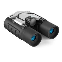 Real Binoculars for Kids 8x21 High-Resolution Optics Compact Toy Binocular for Bird Watching Travel Camping(Black)