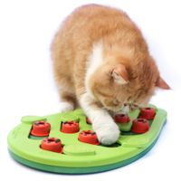 Interactive Cat Puzzle Feeder, Treat Dispenser Cat Toy Cat Brain Stimulation Toys Slow Feeder Cat Enrichment Toys for Indoor Cats
