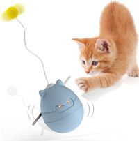 Cat Toys, Interactive Pet Toys with Rotating and Stumbling Functions Interactively and Automatically Playing with Cats (Blue)