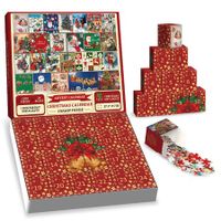 Christmas Advent Calendar Jigsaw Puzzle 1000 Piece,Christmas Countdown Calendar 2023 Puzzle for Adult,Holiday Santa Puzzle for Adult 1000 Piece