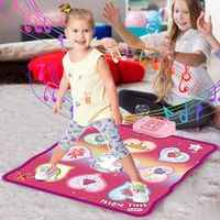 Dance Mat Kids Toys for Girls, Music Dance Touch Play Mat, 5 Play Modes, 3 Challenge Levels, Christmas, Birthday Gifts for Age 3-10 Years Old Girls